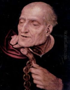 An Old Man Holding A Rosary