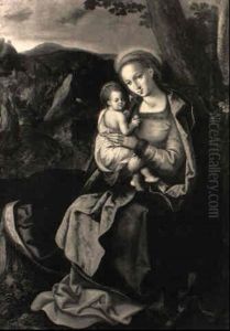 Maria Mit Kind Unter Einem Baum by Jan Massys