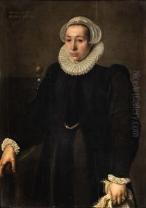 Portrait Of A Gentleman And Portrait Of A Lady (pair) by Hermann van der Mast