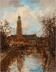 A Riverlandscape In Summer by Johan Hendrik van Mastenbroek