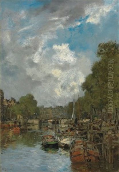 A Busy Canal, Rotterdam - view 1