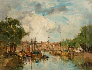 Stadgezicht by Johan Hendrik van Mastenbroek