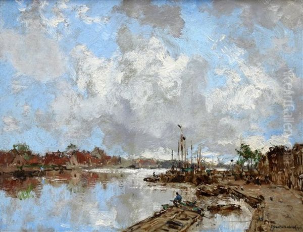 Rustige Haven In De Ochtend Met Aangemeerde Vissersboten - view 1