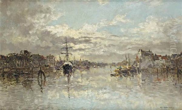 A Tranquil Moring In A Dutch Harbour - view 1