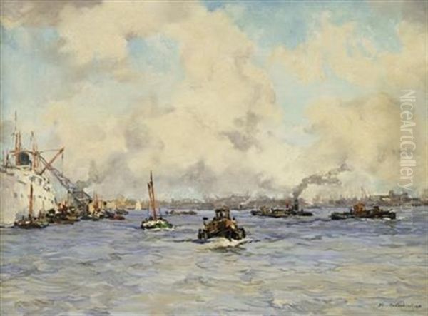 A Busy Harbor - view 1