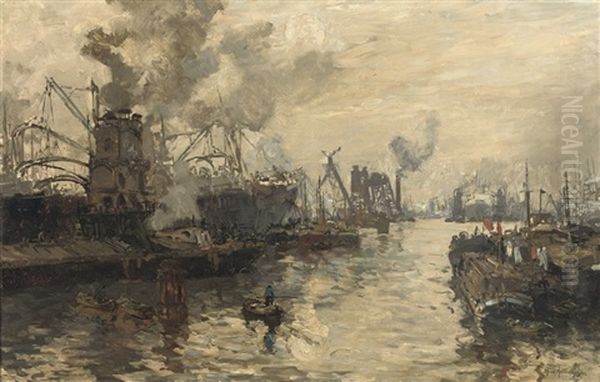 Graan Elevators Aan Het Werk: The Busy Rijnhaven, Rotterdam - view 1