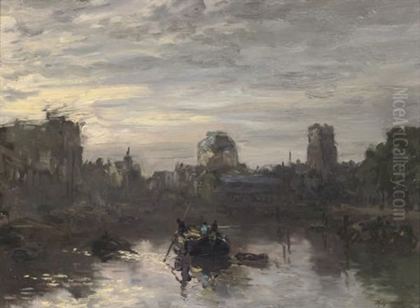 Avond Schemering - Dusk Over The Leuvehaven, Rotterdam - view 1