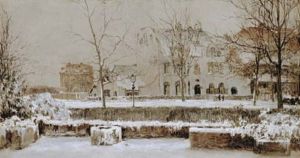 Gentsestraat In The Snow, Scheveningen by Johan Hendrik van Mastenbroek