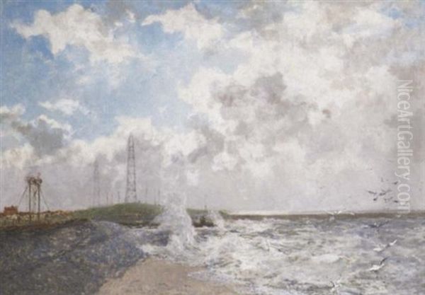A View Of The Semafoor (seinhuis), Scheveningen, With The Masts Of Scheveningen Radio In The Background - view 1
