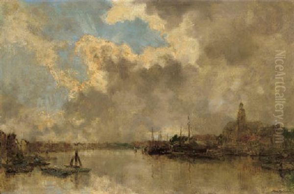 Dreigende Wolken: A Town By A River - view 1