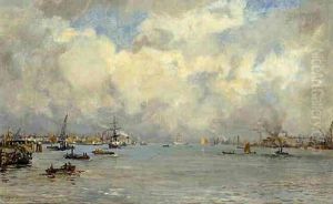 A View Of The River Maas Near Schiedam
