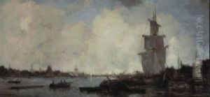 Rotterdam Harbour by Johan Hendrik van Mastenbroek