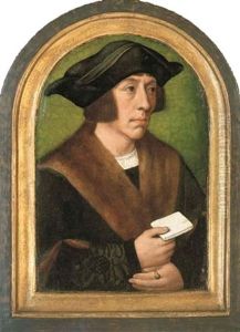 Portrait Of A Man (the Emperor Ferdinand I ?), Half-length, In A Fur-lined Coat, A Letter In His Right Hand