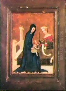 The Mystic Marriage Of Saint Catherine by Master of Heiligenkreuz