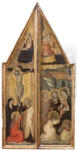 Crucifixion, Au-dessus, Vierge De L'annonciation, Adoration Des Mages, Au-dessus, Ange De L'annonciation (2 Works) (recto/verso) Crucifixion, Au-dessus, Vierge De L'annonciation, Adoration Des Mages, Au-dessus, Ange De L'annonciation (2 Works) (recto/verso)