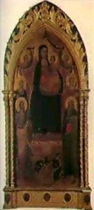 La Vierge A L'enfant En Trone Entre Deux Anges Et Quatre    Saints