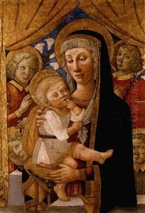 The Virgin And Child With Attendant Angels The Virgin And Child With Attendant Angels