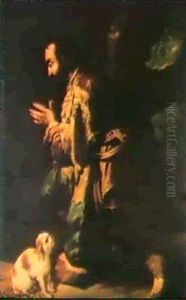Saint Roch En Priere by Master of the Annunciation to the Shepherds
