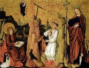 Der Heilige Johannes Von Patmos, Hieronymus Und Margarethe Der Heilige Johannes Von Patmos, Hieronymus Und Margarethe