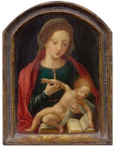 Madonna With The Infant Jesus Reading From A Book Madonna With The Infant Jesus Reading From A Book