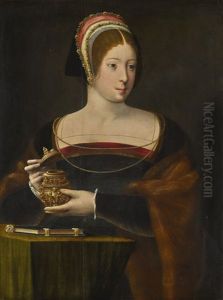 The Magdalene, Half-length, Holding A Jar Of Unguent