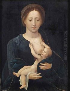 The Virgin And Child by Master of the Female Half Lengths