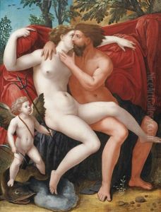Mars Et Venus by Master of the Female Half Lengths