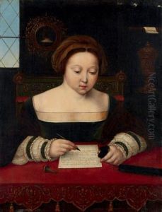 Jeune Femme Ecrivant Une Lettre by Master of the Female Half Lengths