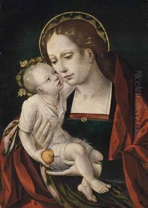 The Virgin And Child by Master of the Female Half Lengths