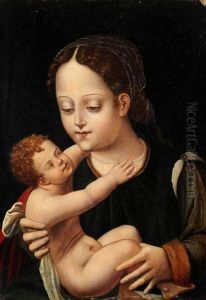 Maria Mit Kind by Master of the Female Half Lengths