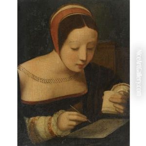 Portrait Of A Lady by Master of the Female Half Lengths