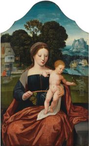 The Virgin And Child, In A Landscape Setting With St Joseph In The Background The Virgin And Child, In A Landscape Setting With St Joseph In The Background