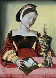 Maria Magdalena Mit Einem Buch
