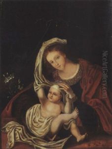 The Virgin And Child by Master of the Female Half Lengths