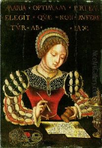 Mary Writing At A Desk