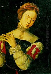 Portrait Of A Lady by Master of the Female Half Lengths