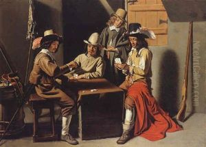 Officers Playing A Game Of Cards Officers Playing A Game Of Cards