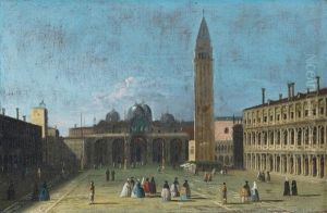 View Of The Piazza San Marco, Venice by Master of the Langmatt Foundation Views
