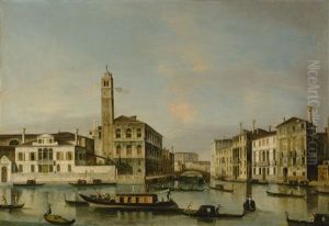 Venice, A View Of San Geremia And The Entrance To The Cannaregio by Master of the Langmatt Foundation Views