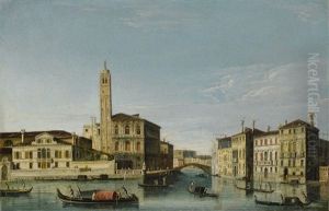 Venice, A View Of San Geremia And The Entrance To The Cannaregio by Master of the Langmatt Foundation Views