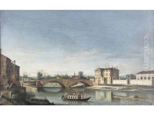 Two Views At Stra On The Brenta Canal, With The Villa Foscarini by Master of the Langmatt Foundation Views