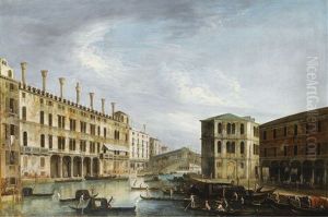 Venise, Vue Du Grand Canal Vers Le Pont Du Rialto Venise, Vue Du Grand Canal Vers Le Pont Du Rialto