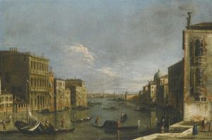 Venice, A View Of The Grand Canal Standing At The Campo San Vio, Looking East Towards The Church Of Santa Maria Della Salute by  Master of the Langmatt Foundation Views