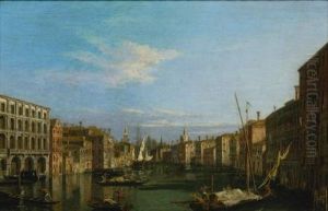 View Of The Grand Canal, Venice by  Master of the Langmatt Foundation Views