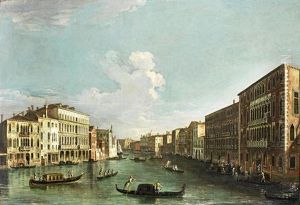 The Grand Canal, Venice, Looking Towards The Punta Della Dogana (+ The Grand Canal With The Ca' Foscari And The Palazzo Giustinian; Pair) by Master of the Langmatt Foundation Views