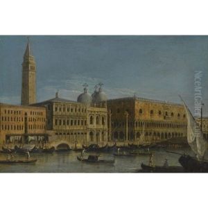 Venice, A View Of The Bacino Of San Marco With The Piazzetta by  Master of the Langmatt Foundation Views