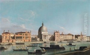 Der Canale Grande Mit Der Kirche San Simeone Piccolo Der Canale Grande Mit Der Kirche San Simeone Piccolo