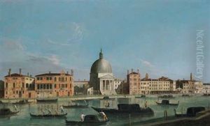 Venezia, Il Canal Grande Con La Chiesa Di San Simeone Piccolo by Master of the Langmatt Foundation Views