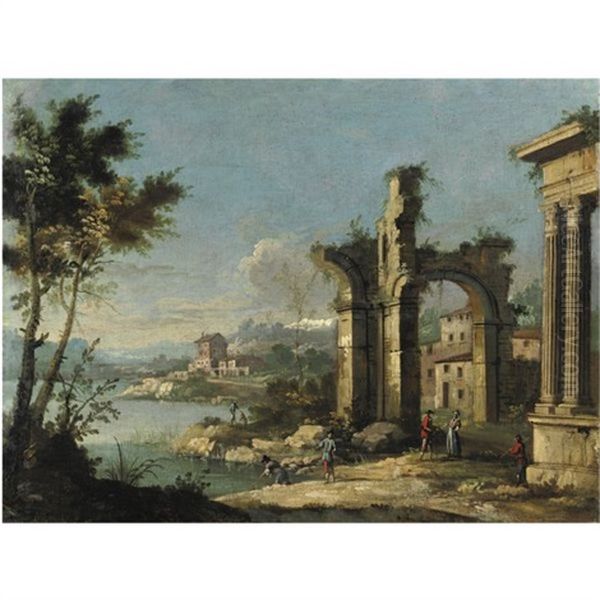 Capriccio Architettonico Con Figure - view 1