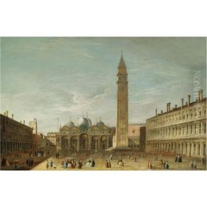 Venice, A View Of Piazza San Marco Looking Towards The Basilica Venice, A View Of Piazza San Marco Looking Towards The Basilica